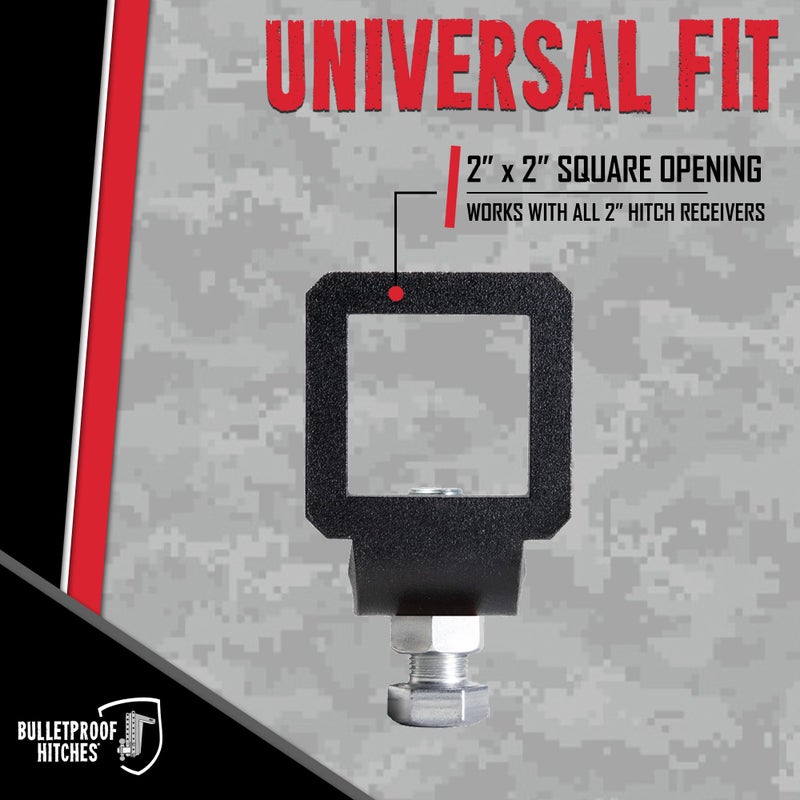 BulletProof Hitches - 2"" Anti Rattle Hitch Clamp - Anti Rattle Hitch Tightener for 2 Inch Hitches - Hitch Stabilizer with Black Textured Powder Coat - Image 5